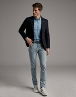 Denim, slim fit, denim sport shirt