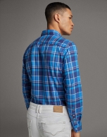 Blue checked sport shirt