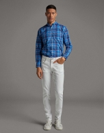 Blue checked sport shirt