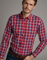 Red checked men's shirt