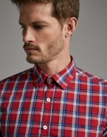 Red checked men's shirt