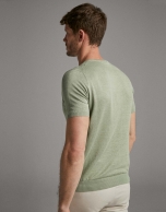 Khaki linen knit t-shirt