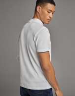 White piqué polo shirt