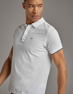 White piqué polo shirt