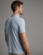 Light blue piqué polo shirt