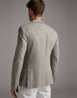 Beige knit sport jacket 