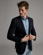 Blue structured sport jacket