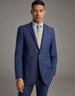 Blue wool, regular fit suit