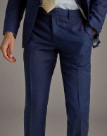 Blue wool, regular fit suit