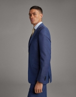 Blue wool, regular fit suit