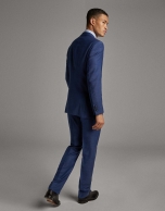 Blue wool, regular fit suit