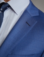 Blue wool, two-piece, slim fit suit