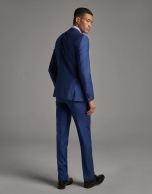 Blue wool, two-piece, slim fit suit