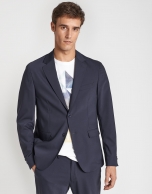 Navy blue, slim fit, suit