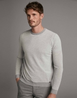 Grey/white two-tone sweater