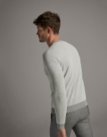 Grey/white two-tone sweater