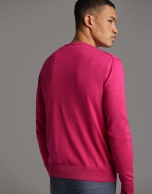 Dark pink turtleneck sweater