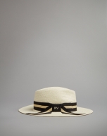 Light beige natural fiber hat