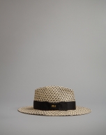 Black and beige hat