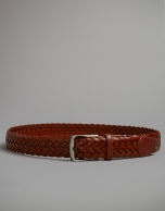 Hazelnut braided belt