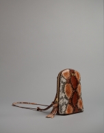 Mini bandolera Fabiola print serpiente toffee