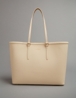 Beige Bomber shopping bag