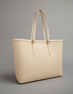 Beige Bomber shopping bag