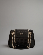 Black nylon Bomber Mini Satchel bag with logos