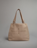 Beige nylon Roxy nano-hobo bag