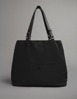 Black nylon Roxy midi-hobo bag