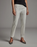 Beige ankle-length pants