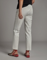 Beige ankle-length pants