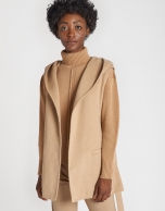 Beige quilted coat with vest inside