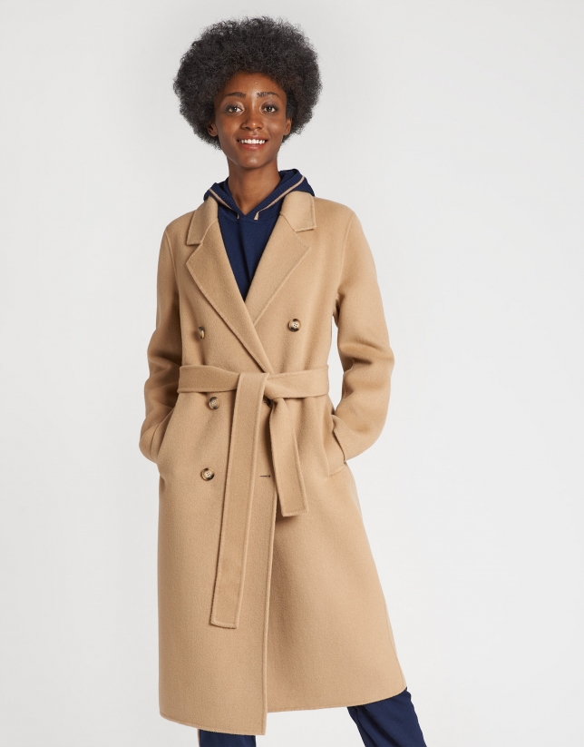 Camel double-faced wool coat - OI20 - %