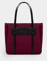 Aubergine neoprene Maxi Nora shopping bag