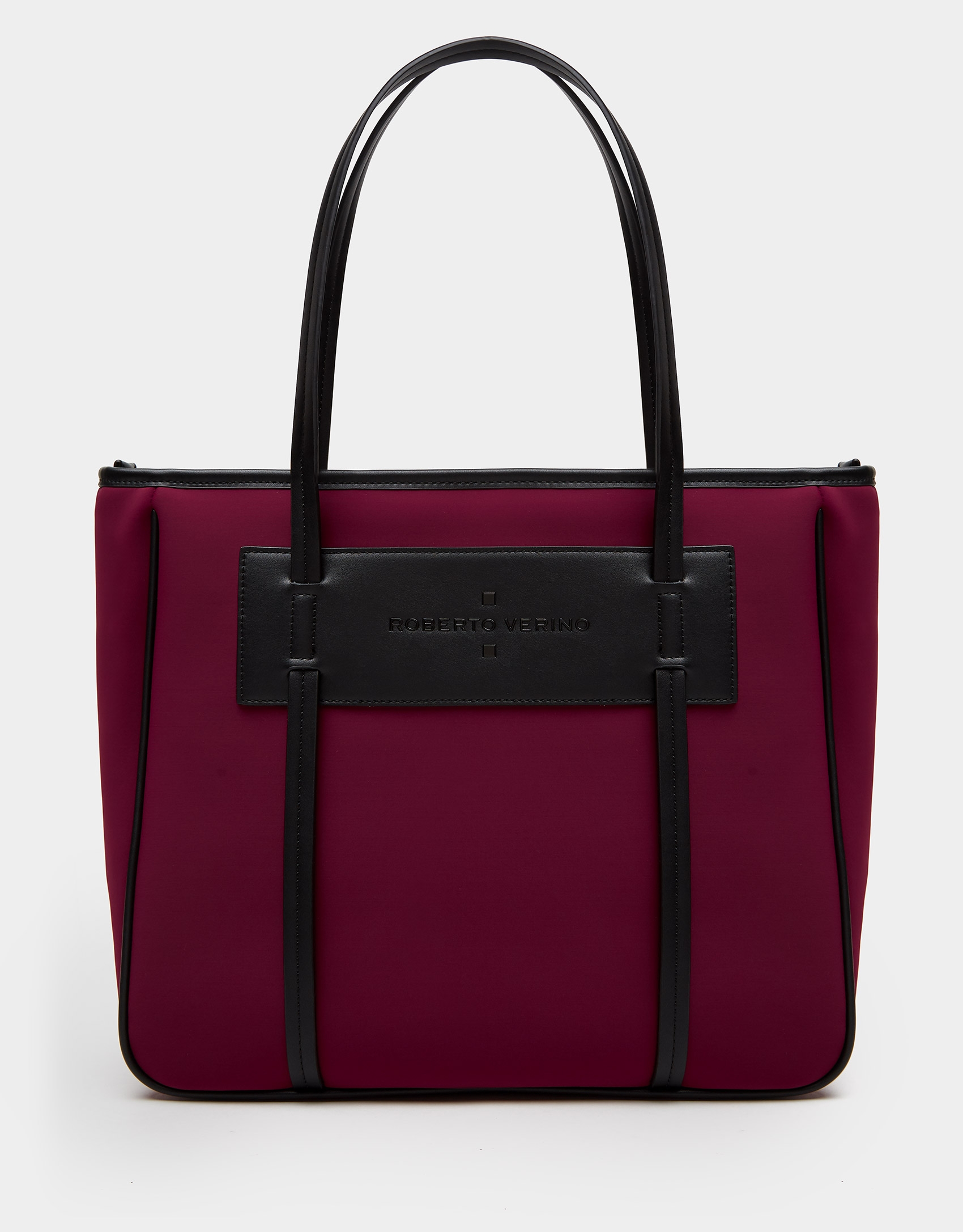 Aubergine neoprene Maxi Nora shopping bag