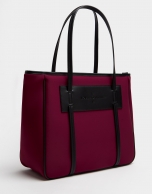 Aubergine neoprene Maxi Nora shopping bag