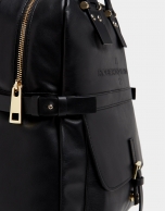 Black leather Charlotte backpack