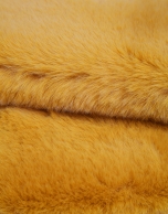 Mustard fur collar