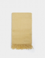 Light yellow wool scarf