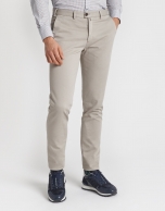 Beige slim fit chinos