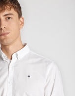 Camisa sport oxford algodón blanco