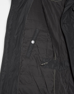 Black quilted husky parka