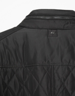 Black quilted husky parka