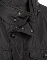 Black quilted husky parka