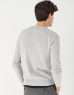 Light gray diamond sweater