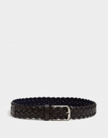 Brown braided belt