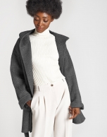 Grey wool short coat