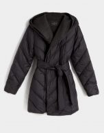 Grey quilted coat with vest inside