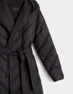 Grey quilted coat with vest inside